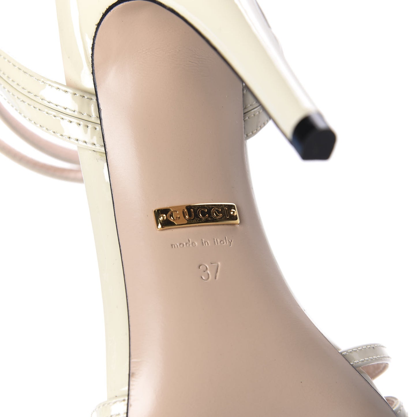 Vernice Crystal Sandals 37 Vintage White
