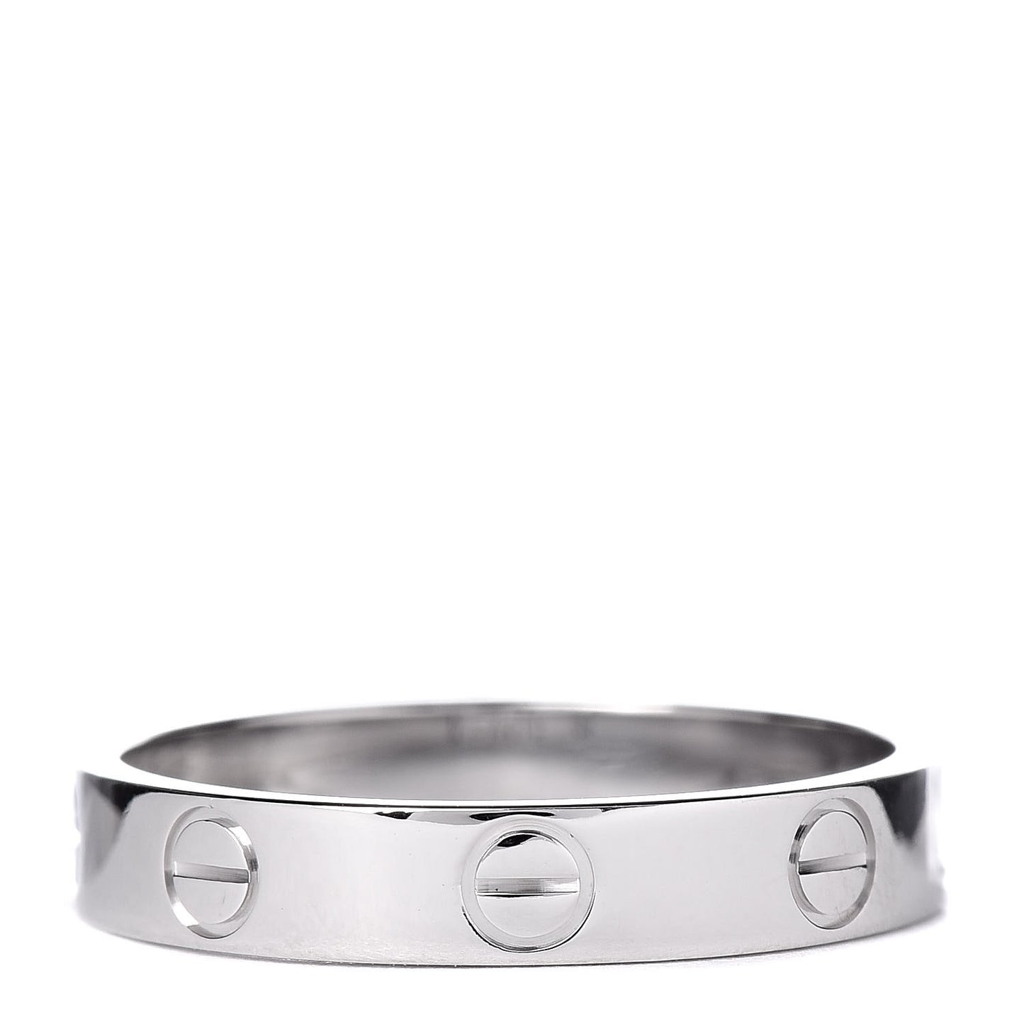 18K White Gold 3.5mm LOVE Wedding Band Ring 54 6.75