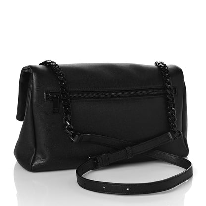 Saint Laurent Grain De Poudre Medium West Hollywood Monogram Fold-Over Black 3 of 9