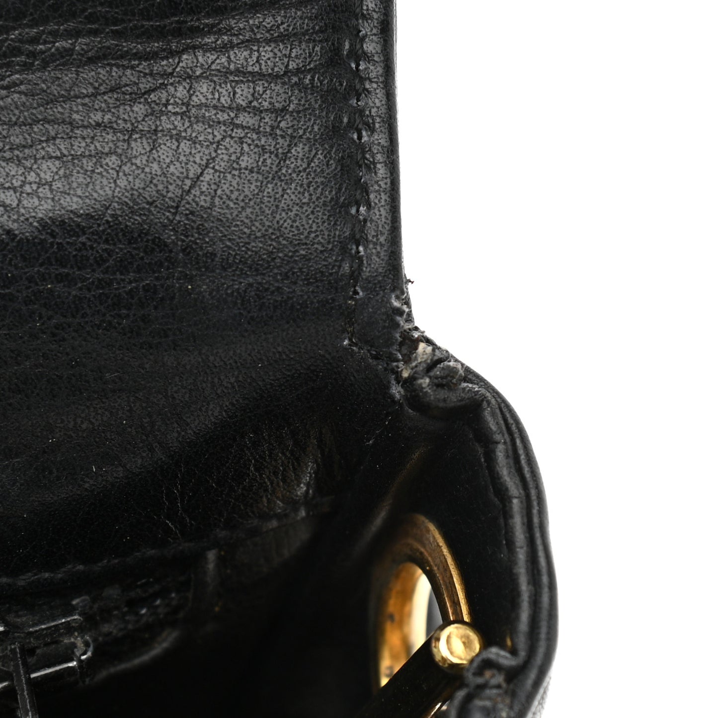 Lambskin Quilted Extra Mini Flap Black