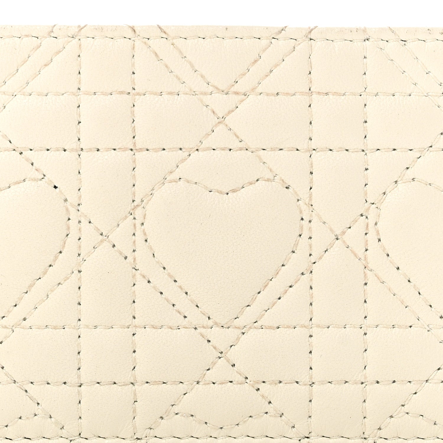 Christian Dior Lambskin Cannage DiorAmour Lady Dior Card Holder White 7 of 7