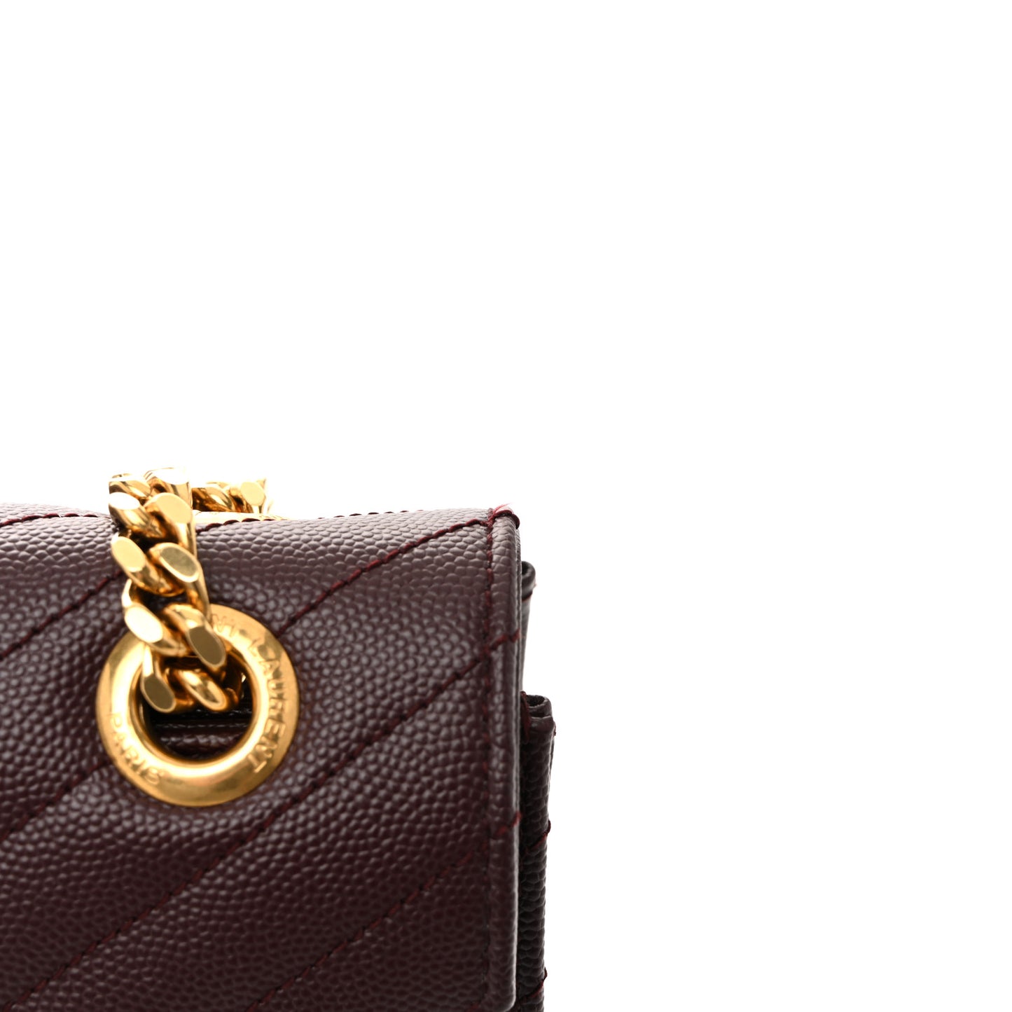 Grain De Poudre Matelasse Chevron Large Monogram Satchel Rouge Legion