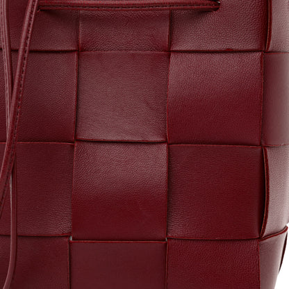 Bottega Veneta Nappa Maxi Intrecciato Small Cassette Bucket Bag Bordeaux 7 of 9