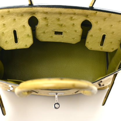 Hermes Ostrich Birkin 30 Vert Anis 5 of 16