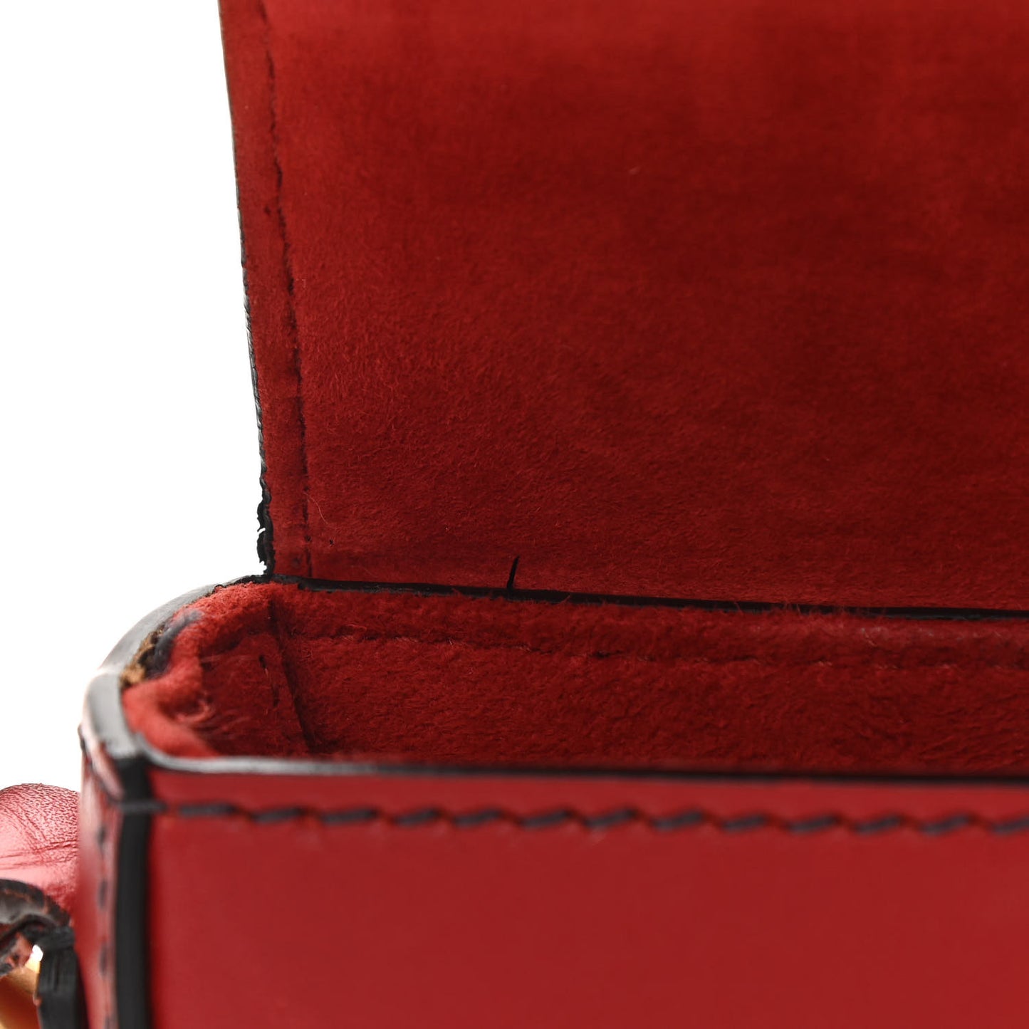 Calfskin J'Adior Flap Bag Red