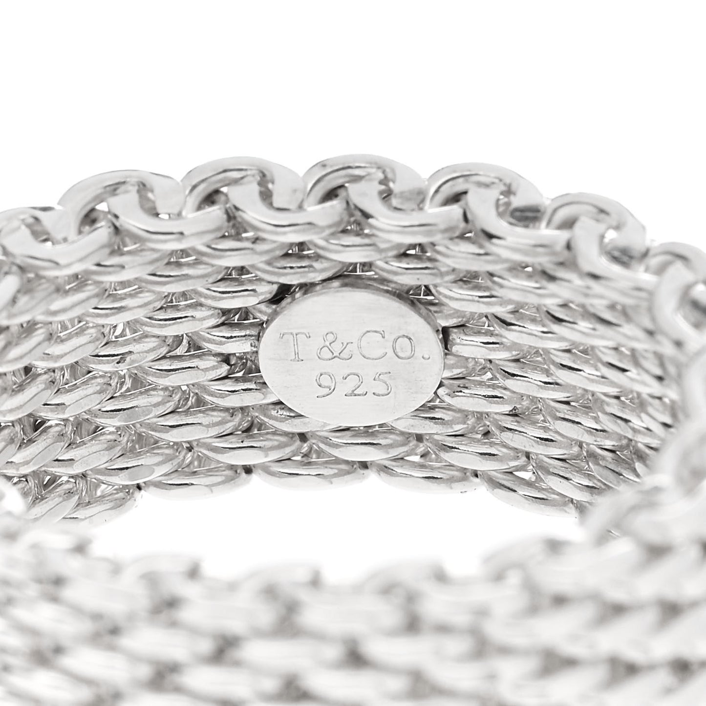 Sterling Silver Somerset Mesh Ring 50 5.25