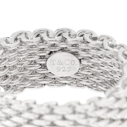 Tiffany Sterling Silver Somerset Mesh Ring 50 5.25 4 of 4