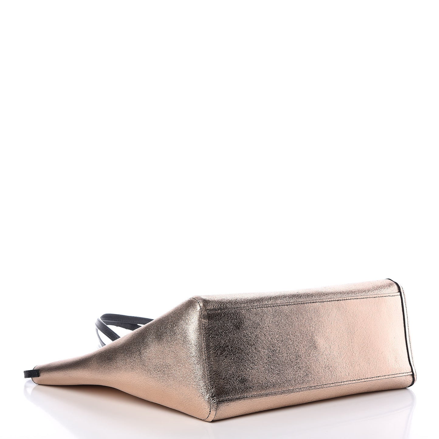 Grained Calfskin Medium Reversible Wandel Tote Black