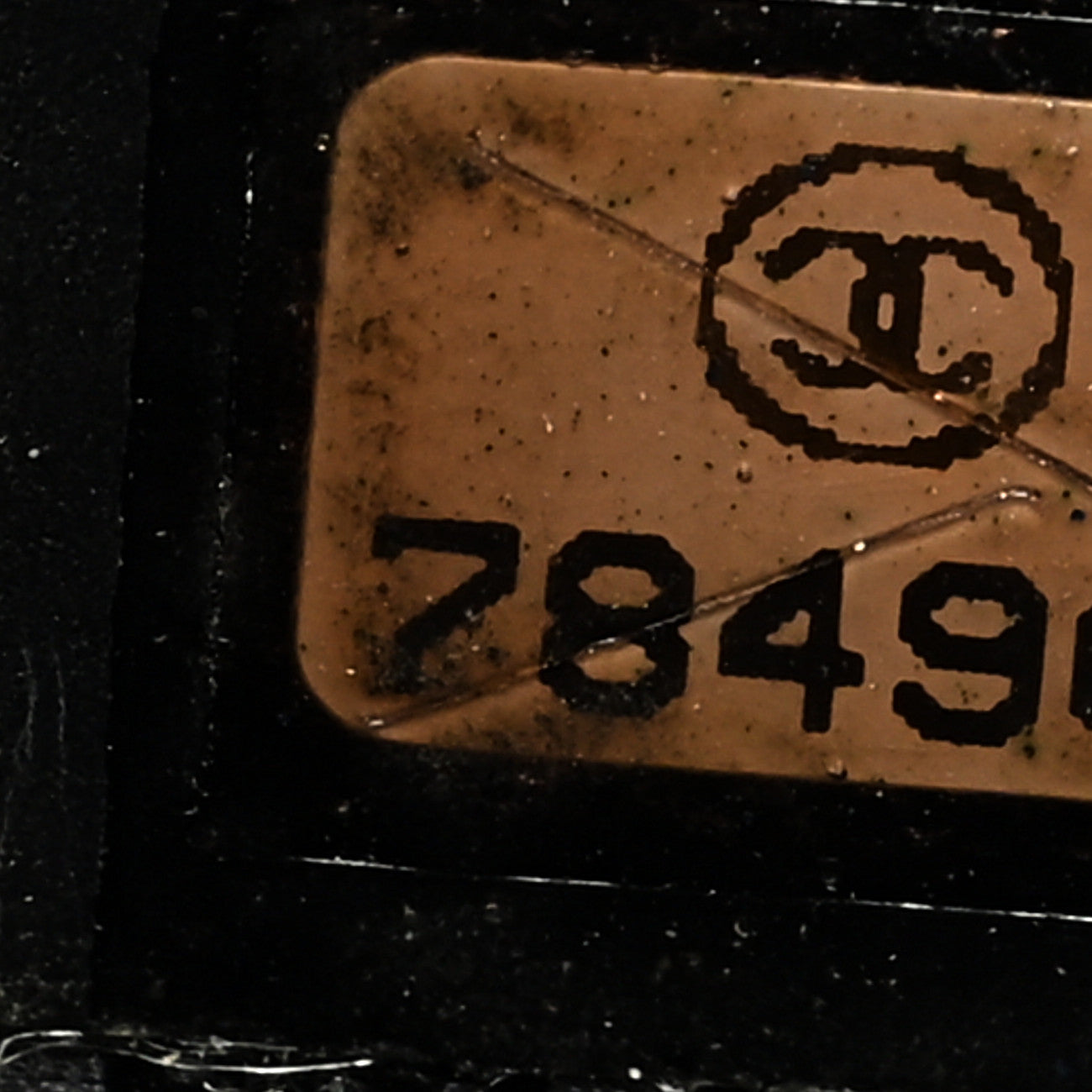 Lambskin Round Camellia CC Coin Purse Black