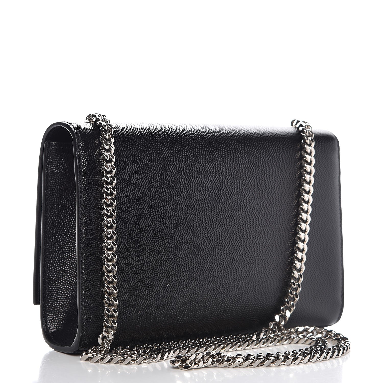 Saint Laurent Grain De Poudre Small Monogram Kate Satchel Black 3 of 8