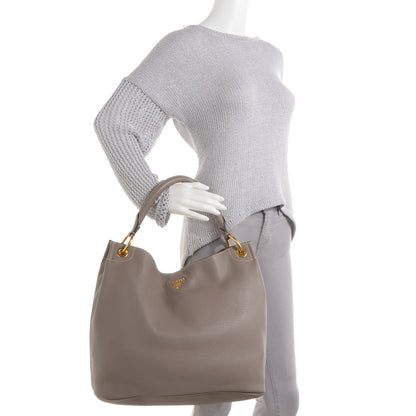 Prada Vitello Daino Hobo Argilla 2 of 10