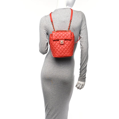Chanel Calfskin Quilted Mini Urban Spirit Backpack Red 2 of 11