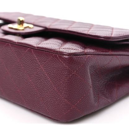Chanel Caviar Quilted Medium Double Flap Burgundy 10 of 11
