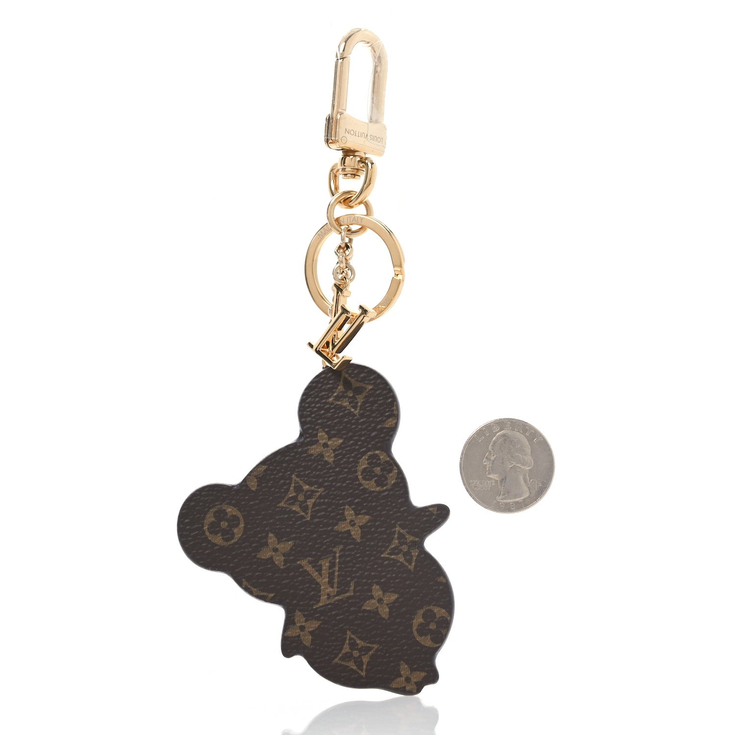 Louis Vuitton LV x TM Cowhide Monogram Superflat Panda Key Ring