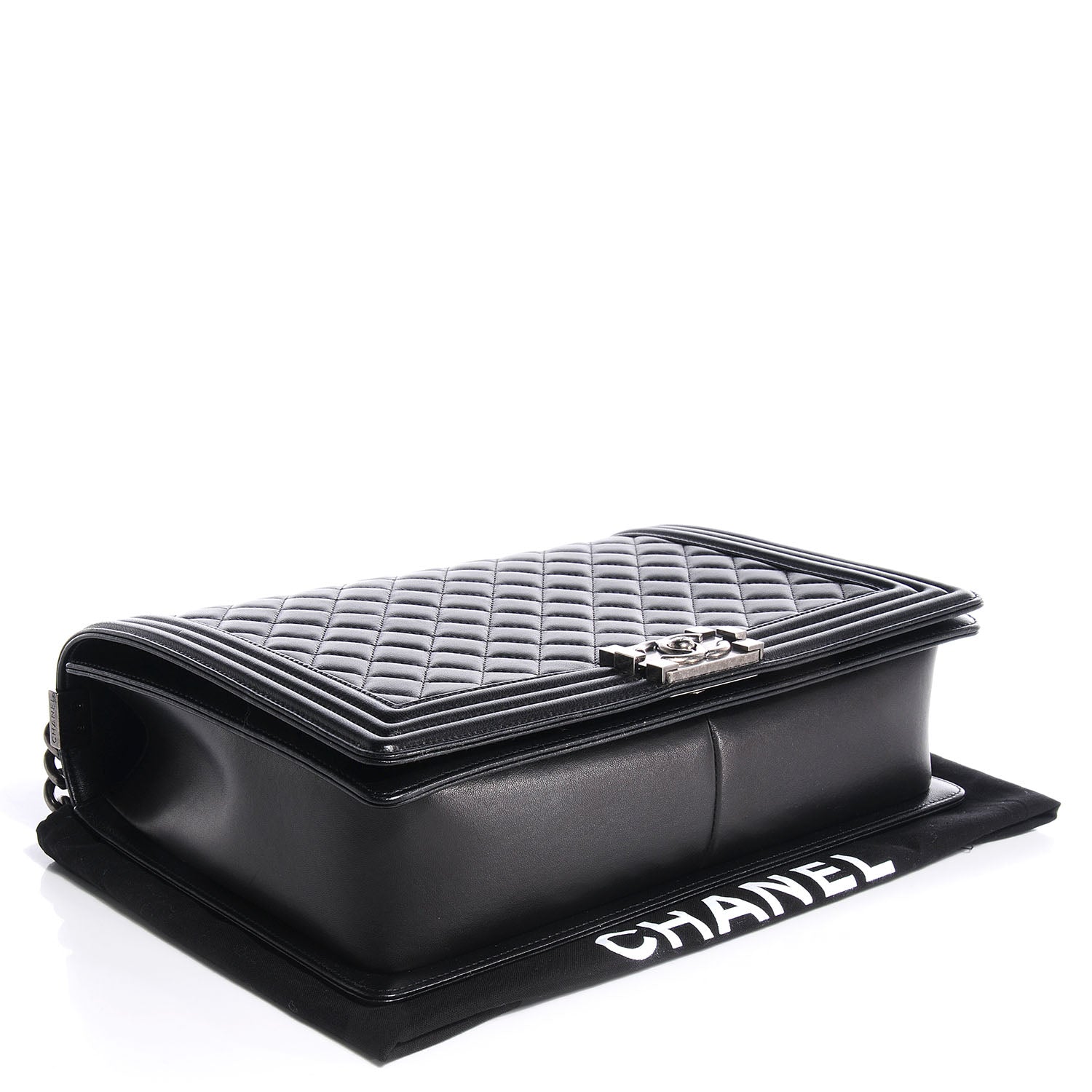 Chanel Lambskin Quilted Large Boy Flap Black 4 of 8