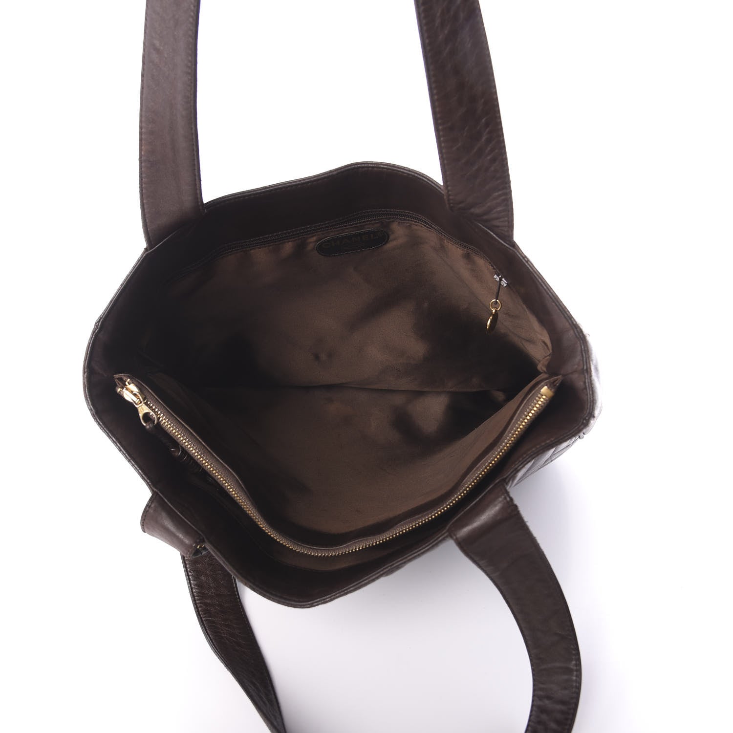 Chanel Lambskin Quilted Tote Brown 5 of 10