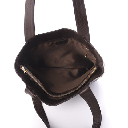 Chanel Lambskin Quilted Tote Brown 5 of 10