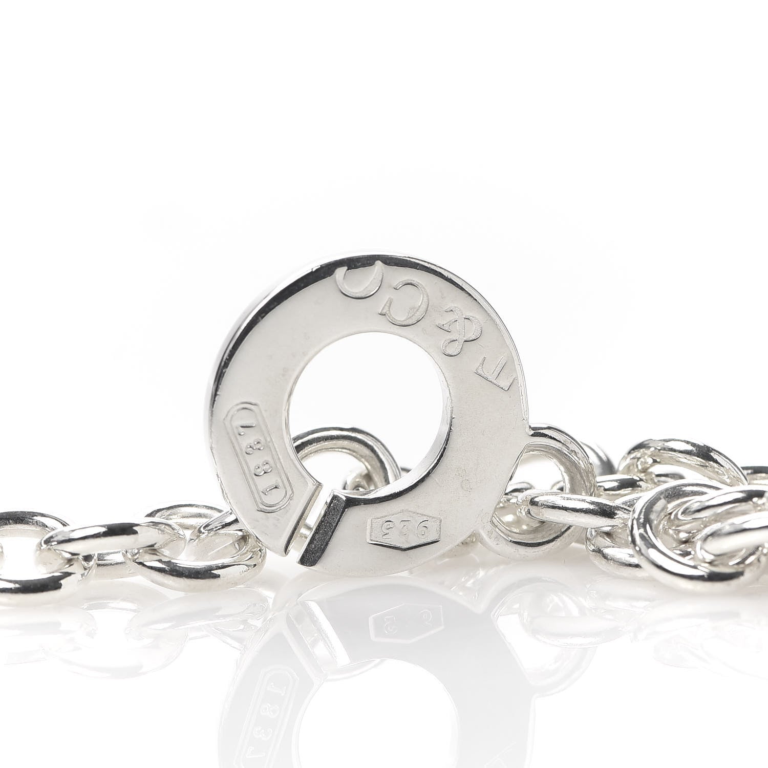 Tiffany Sterling Silver 1837 Circle Clasp Bracelet 5 of 5