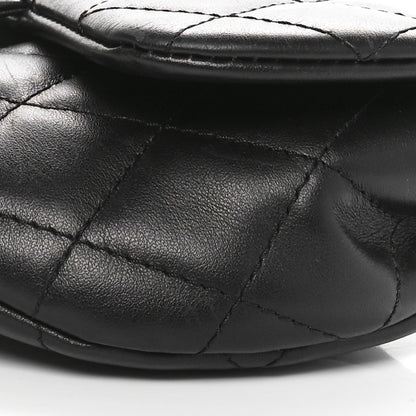 Chanel Calfskin Quilted CC Uniform Flap Belt Bag Black 10 of 11