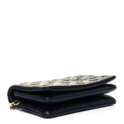 Louis Vuitton Lambskin Embossed Monogram Pochette Coussin Black 4 of 8