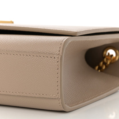 Saint Laurent Grain De Poudre Medium Monogram Kate Satchel Dark Beige 10 of 13