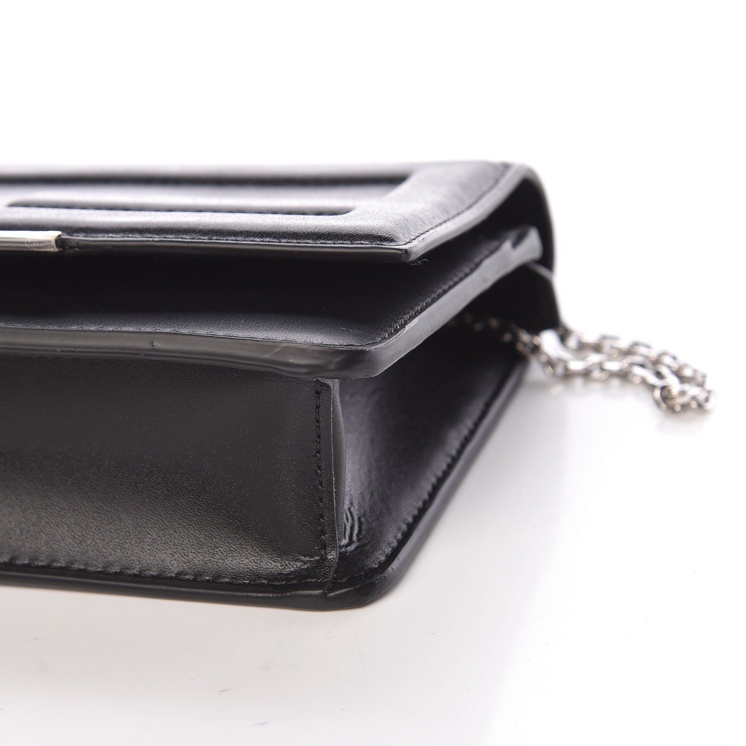 Fendi Vitello Flamingo Tube Wallet on Chain Black 10 of 11