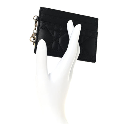 Christian Dior Lambskin Cannage Lady Dior Card Holder Black 2 of 7