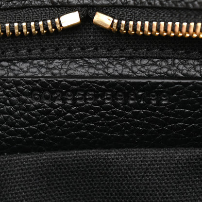 Alexander McQueen Pebbled Calfskin Small Skull Padlock Zip Around Tote Black 7 of 10