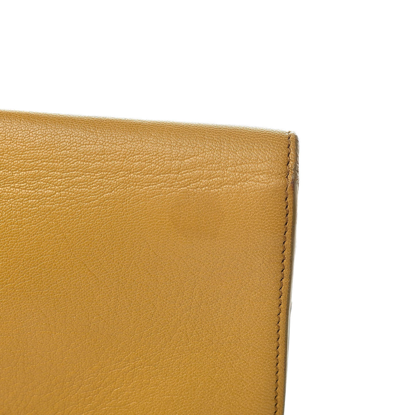 Goatskin Large Belle de Jour Clutch Saffron