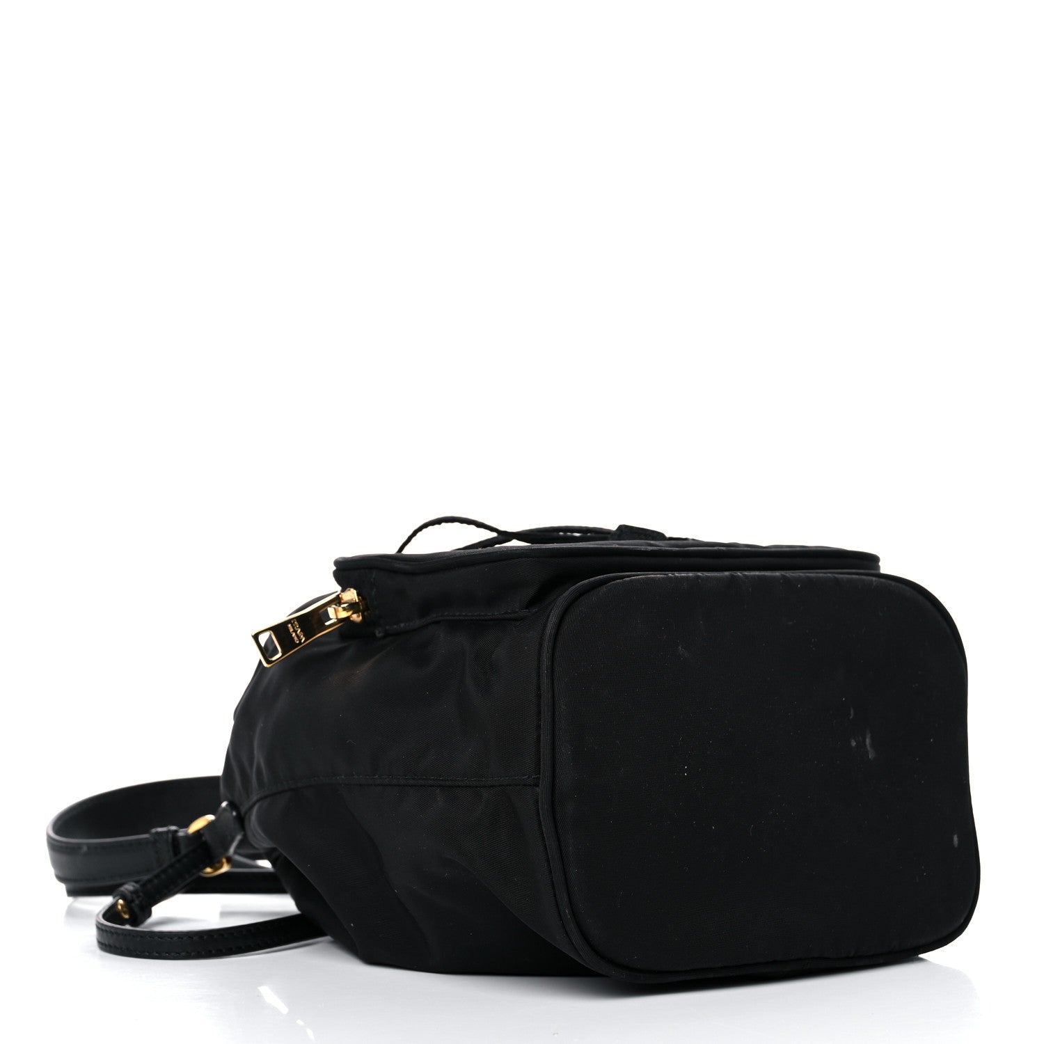 Prada Saffiano Tessuto Nylon Mini Bucket Crossbody Bag Black 4 of 17