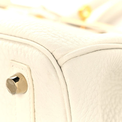 Hermes Taurillon Clemence Birkin 30 White 10 of 12