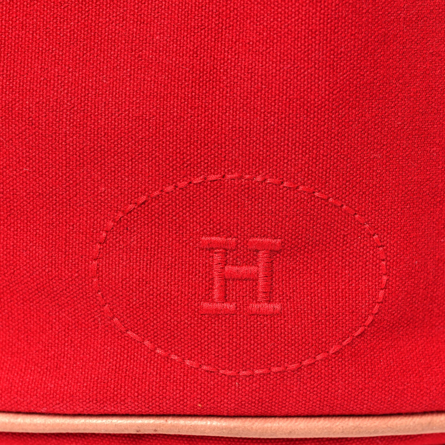 Hermes Toile Sac Polochon Red 7 of 10