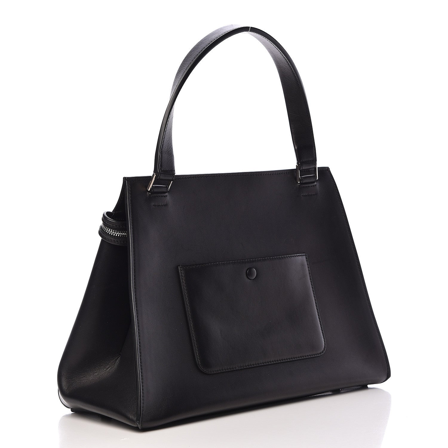 Celine Smooth Calfskin Large Bi-Color Edge Shoulder Bag Almond 3 of 17