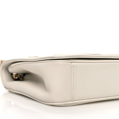 Chanel Lambskin CC Mania Flap Bag White 9 of 12