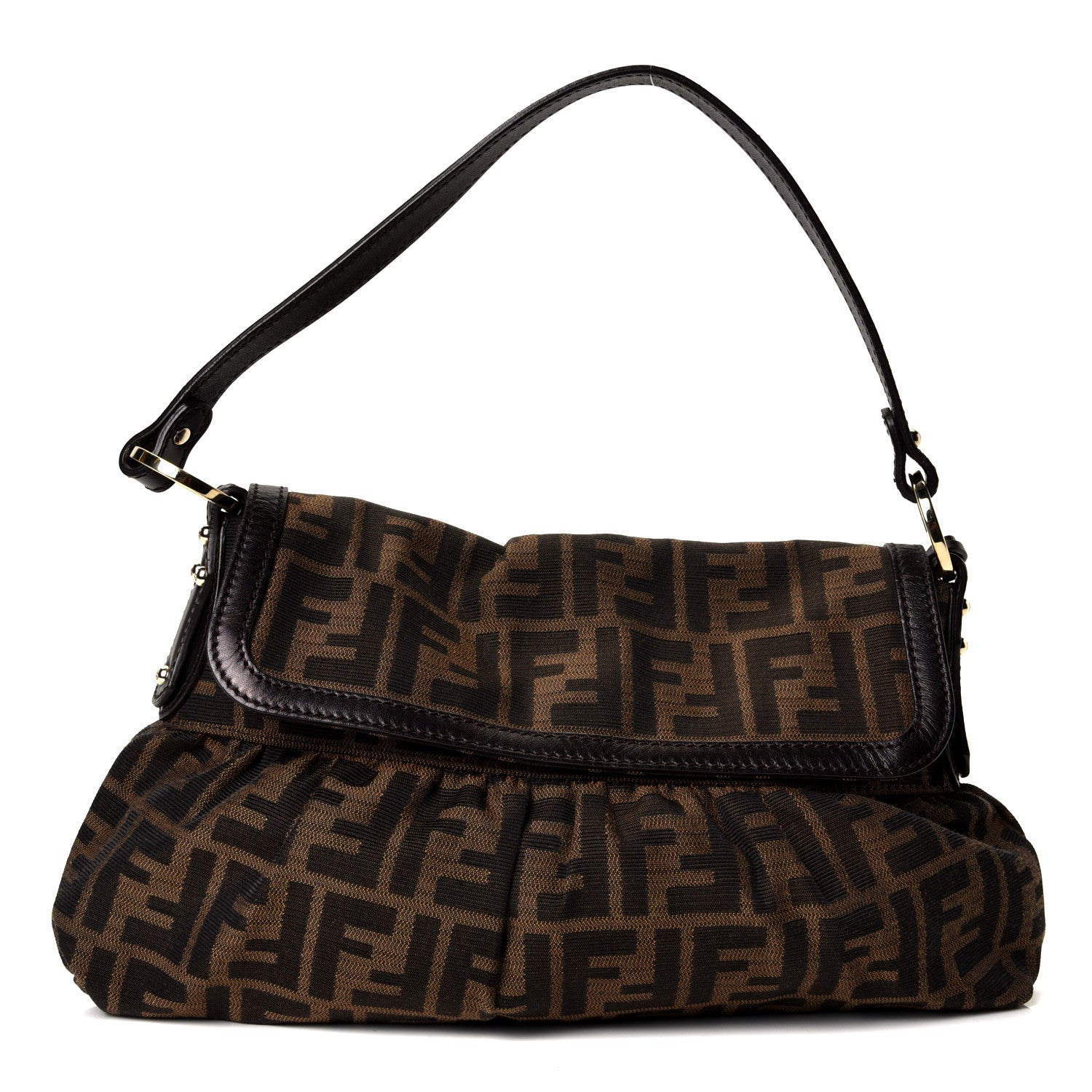 Fendi Zucca Small Chef Shoulder Bag Tobacco 1 of 4