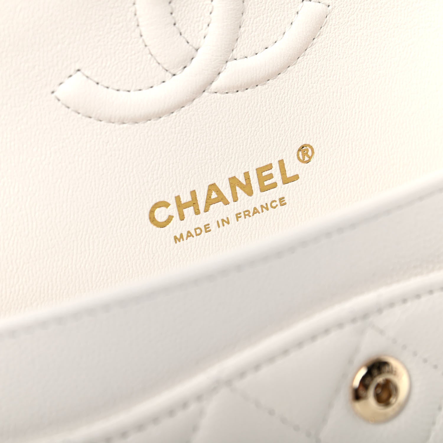 Chanel Caviar Quilted Small Double Flap White 8 of 10