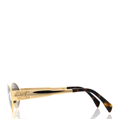 Celine Metal Triomphe 01 Sunglasses CL40235U Gold Green 3 of 7
