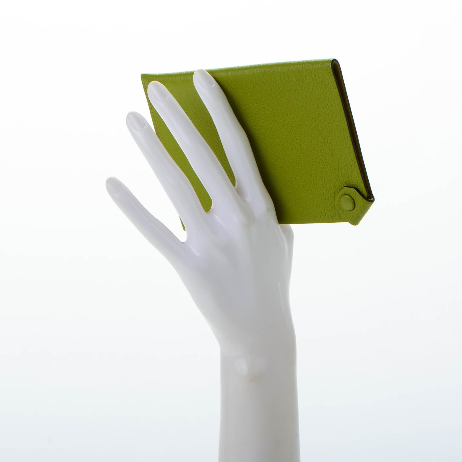 Hermes Chevre Mysore Tarmac PM Passport Holder Vert Anis 2 of 7