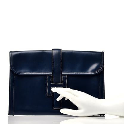 Hermes Box Jige PM Clutch Indigo 2 of 6