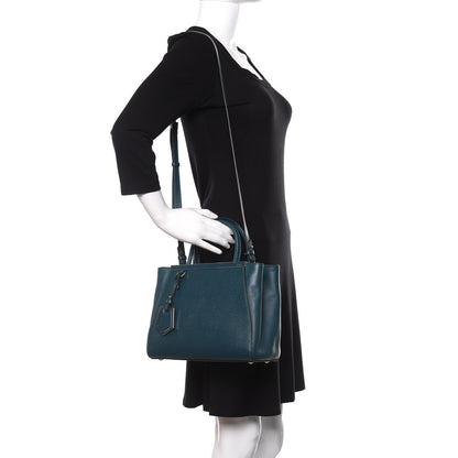 Fendi Vitello Elite Petite 2Jours Tote Oceano 2 of 10