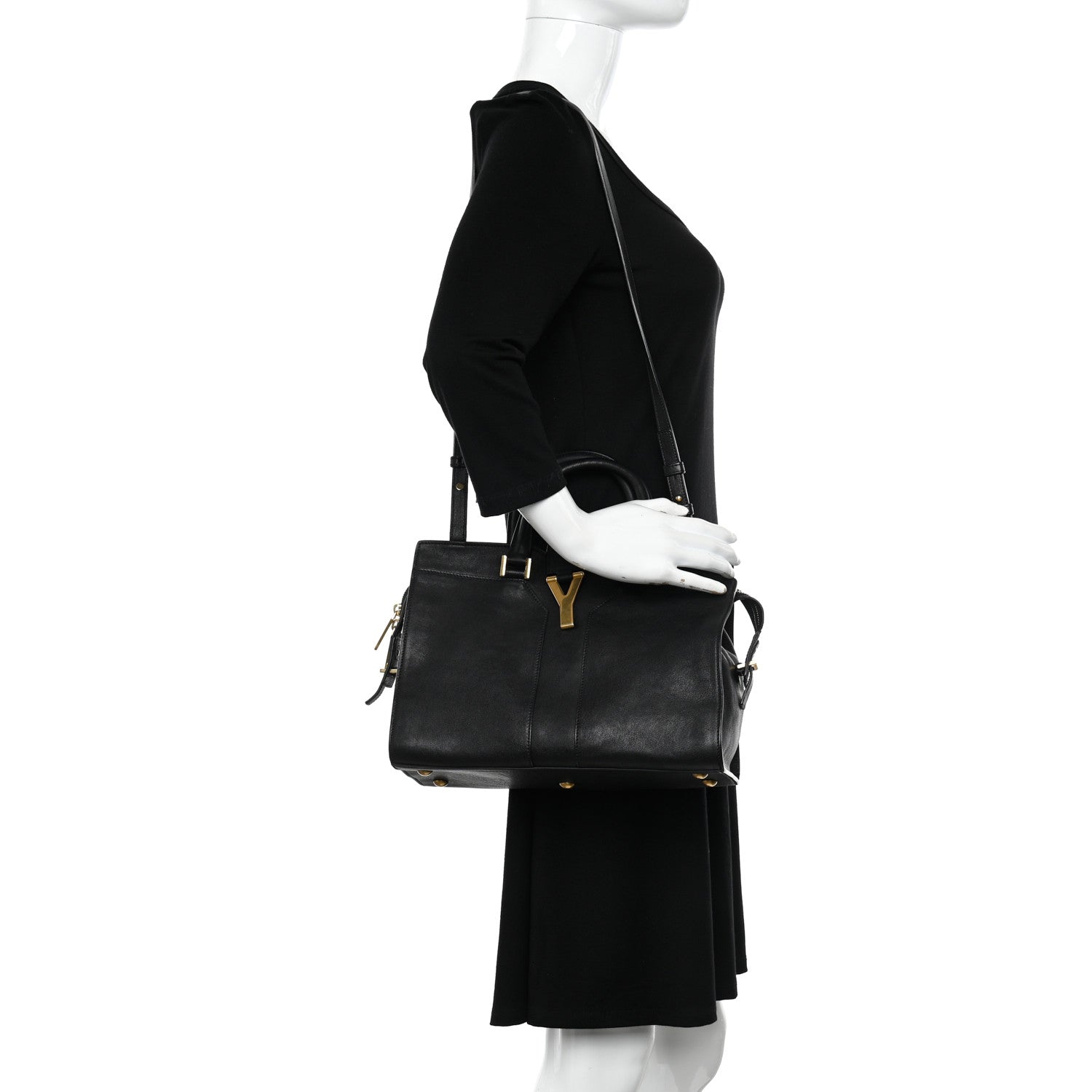 Saint Laurent Sheepskin Small Cabas ChYc Black 2 of 10