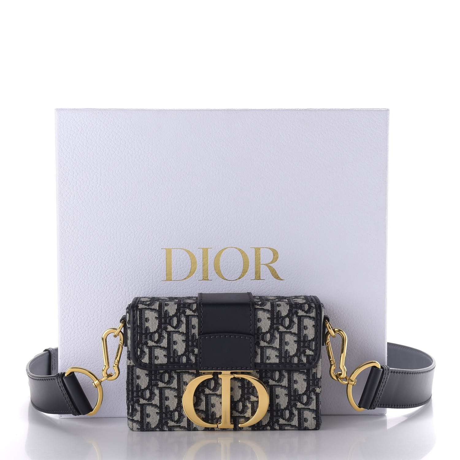 Christian Dior Oblique 30 Montaigne Box Bag Blue 13 of 13