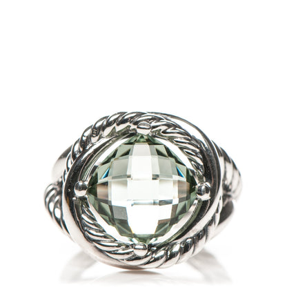 David Yurman Sterling Silver Prasiolite 11mm Infinity Ring 54 7 1 of 5