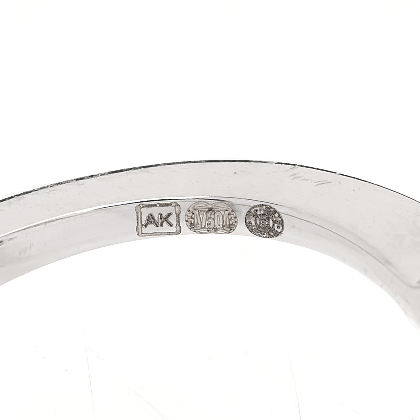 18K White Gold Diamond Small Palm Leaf Ring 44 3