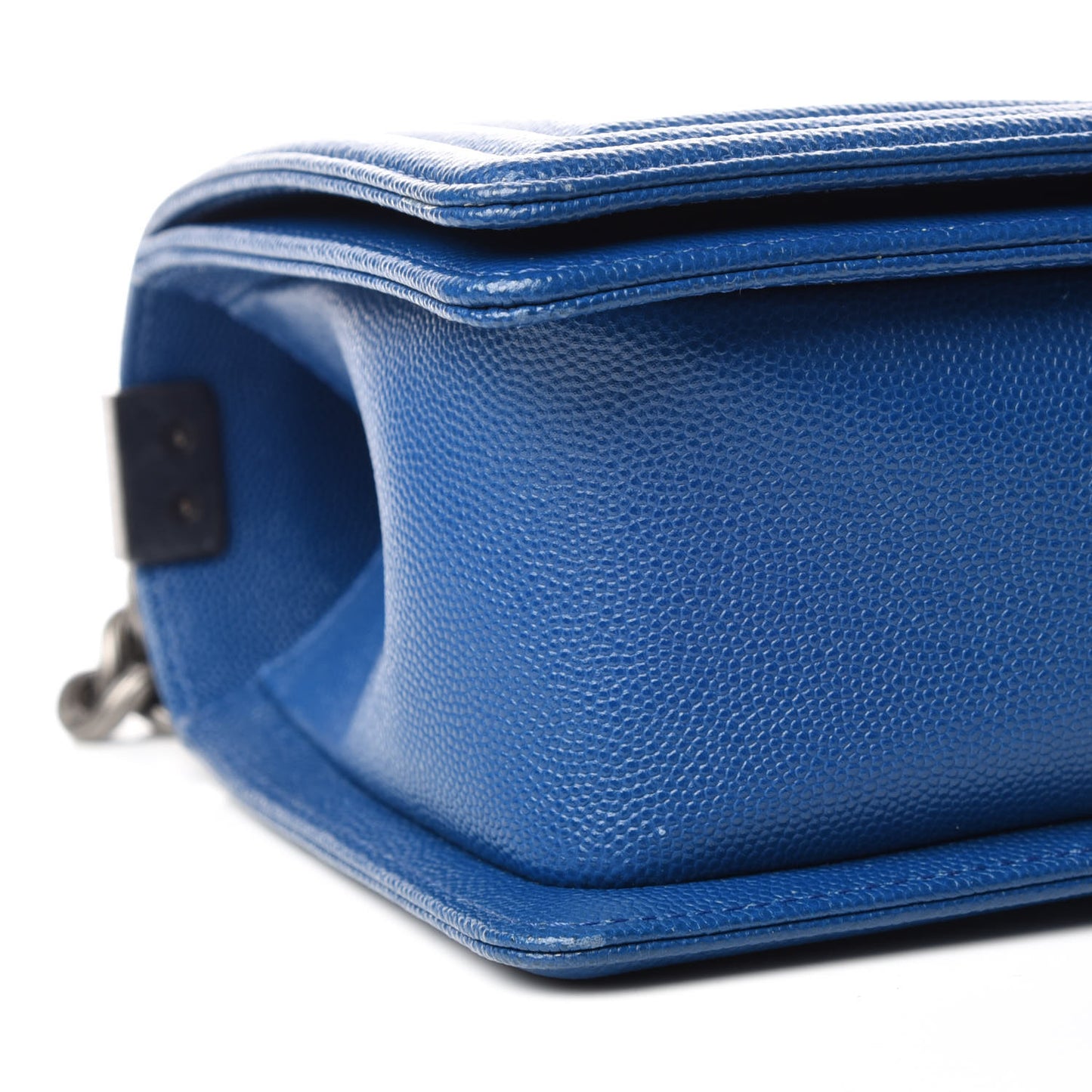Caviar Quilted Medium Boy Flap Blue