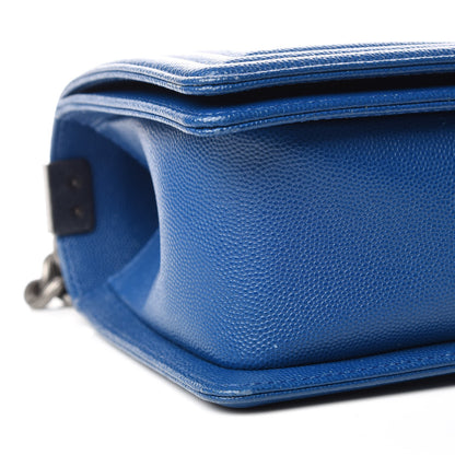 Chanel Caviar Quilted Medium Boy Flap Blue 8 of 12