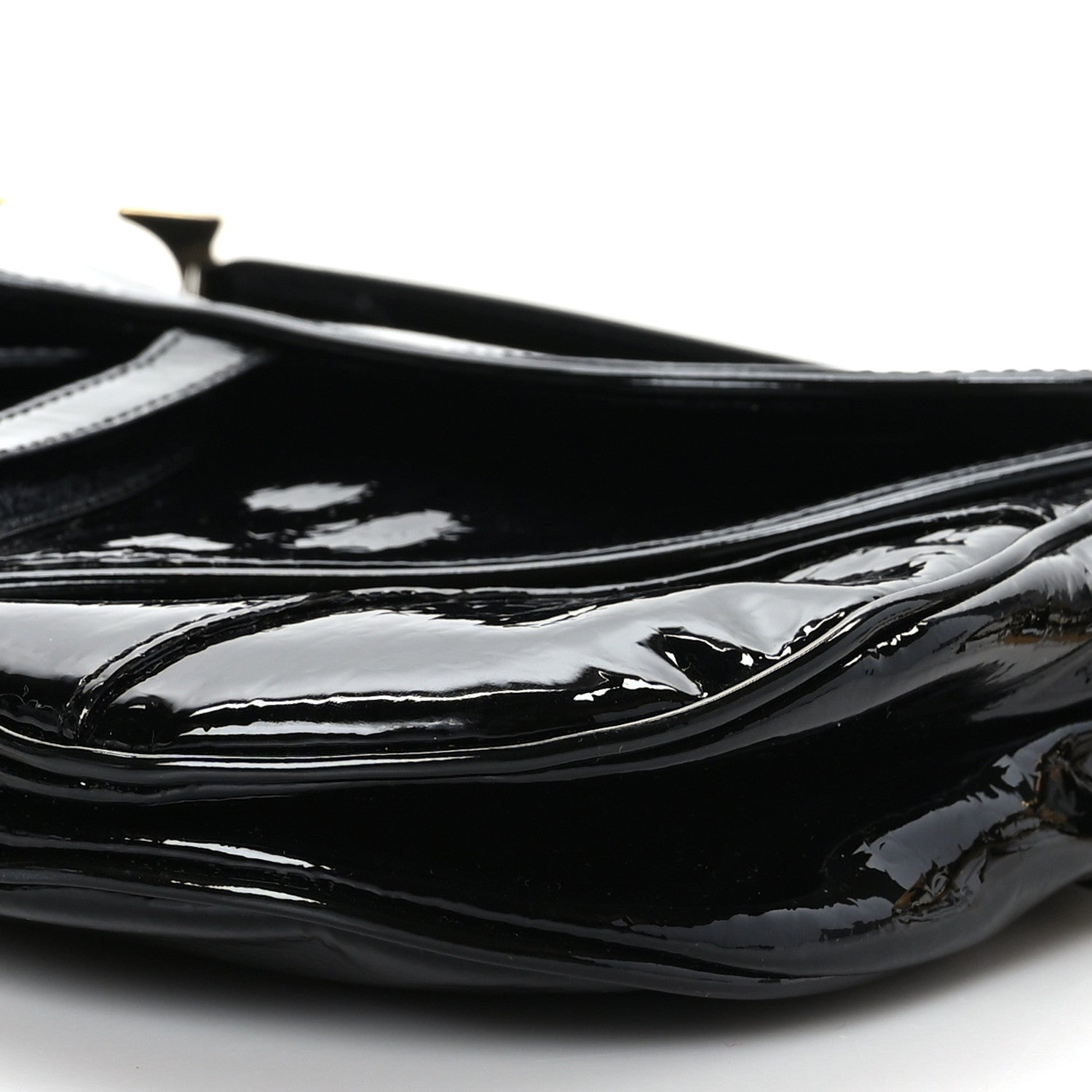 Christian Dior Patent Diorissimo Double Saddle Bag Black 9 of 9