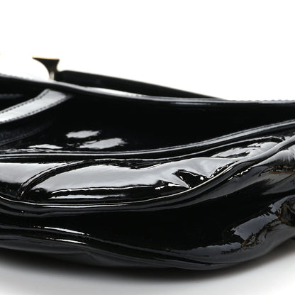 Christian Dior Patent Diorissimo Double Saddle Bag Black 9 of 9