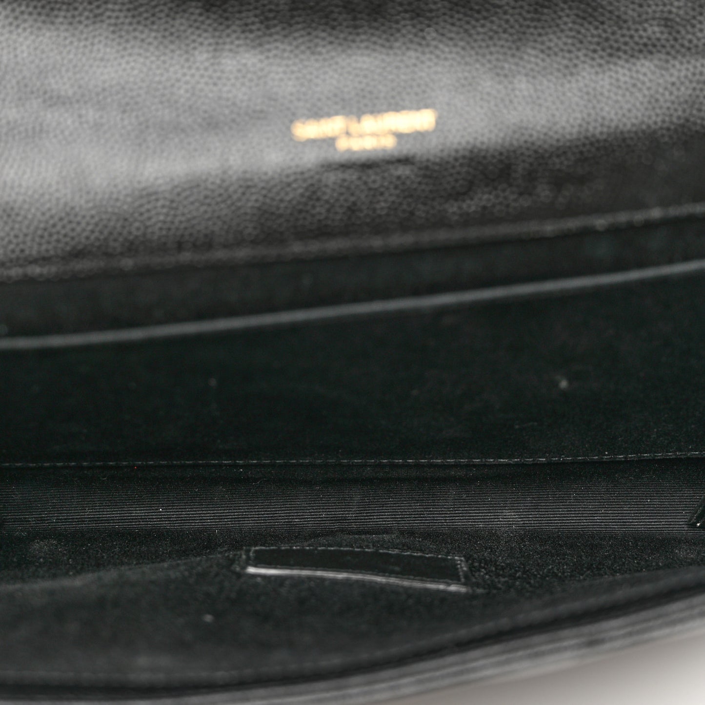 Grain De Poudre Matelasse Chevron Monogram Envelope Clutch Black