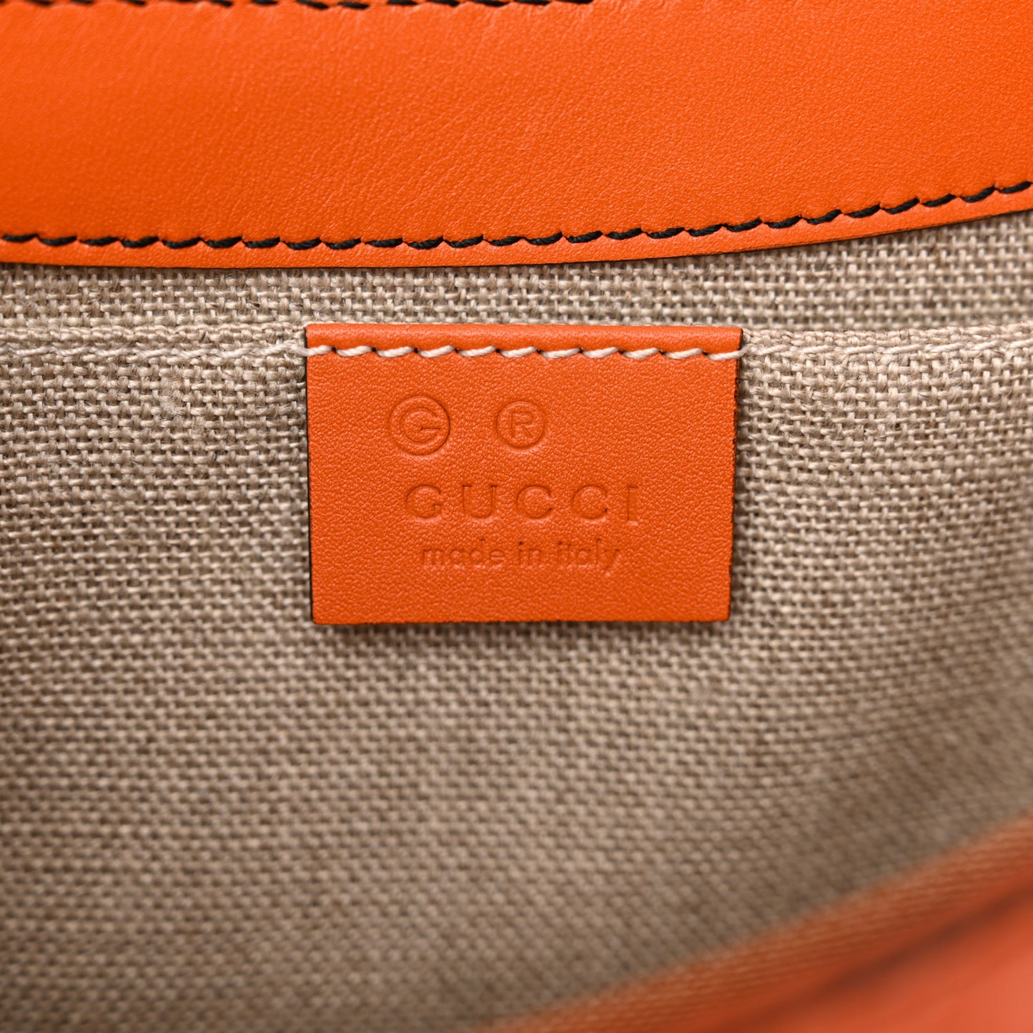 Microguccissima Medium Emily Chain Shoulder Bag Sun Orange